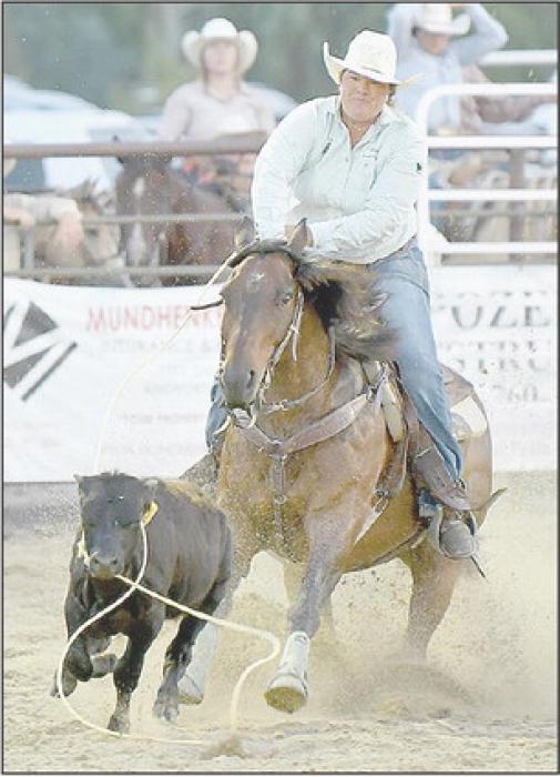 Hannah Schmitz of Ainsworth recorded a time of 4.1 seconds in the Breakaway Roping on Sunday, September 3rd during the Brown County Rodeo.
