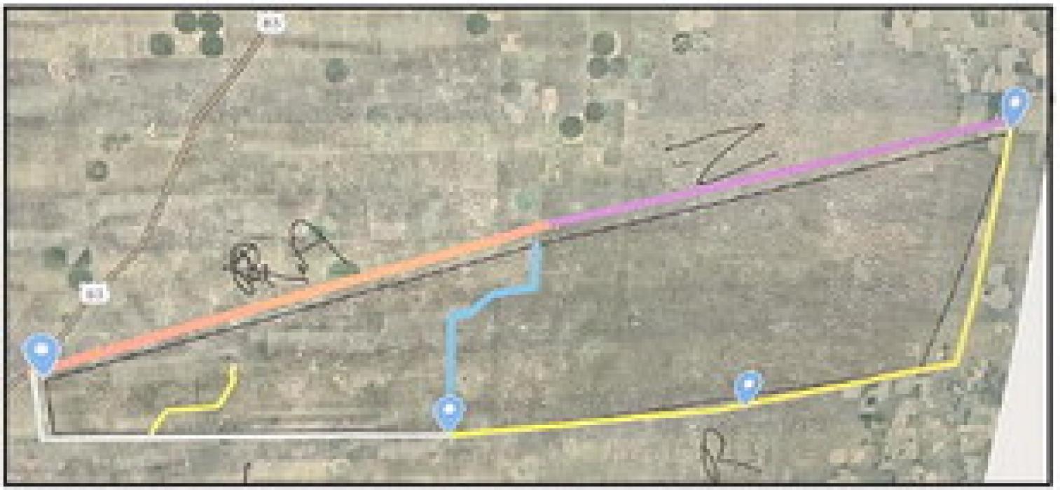 The outline of acres shown above show’s where the Betty’s Way Fire was located.