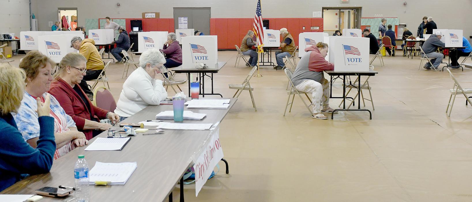 At times, the voting booths were full as voters in Brown County took the time to do their civic duty and experience their freedom to vote.