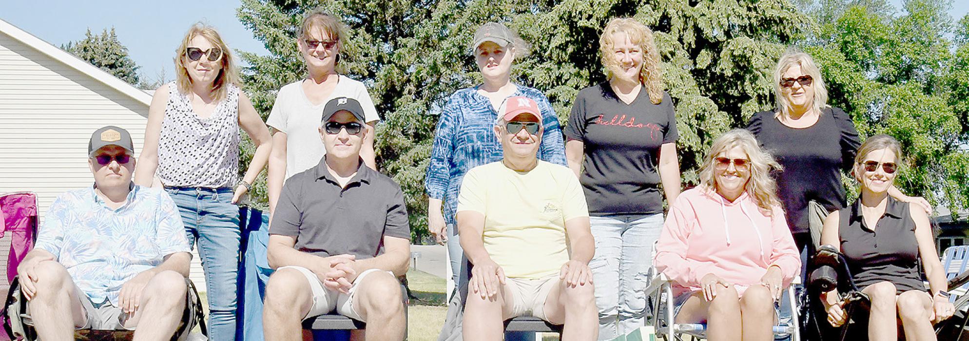 Class of 1988 - 35 Year Class Thirty-five year reunion found classmates from 1988 going down memory lane. Having fun were (Front Row - Left to Right): Todd Schlueter, Steve Schelm, Jason Good, Carol (Denny) Samway and Michelle (Hutchinson) Sinsel; (Back Row - Left to Right): Valerie Beel, Tracey (Clark) Frank, Julie (Hempel) Taylor, April (Johnson) Finley and Suzanne (Deweese) Joe.