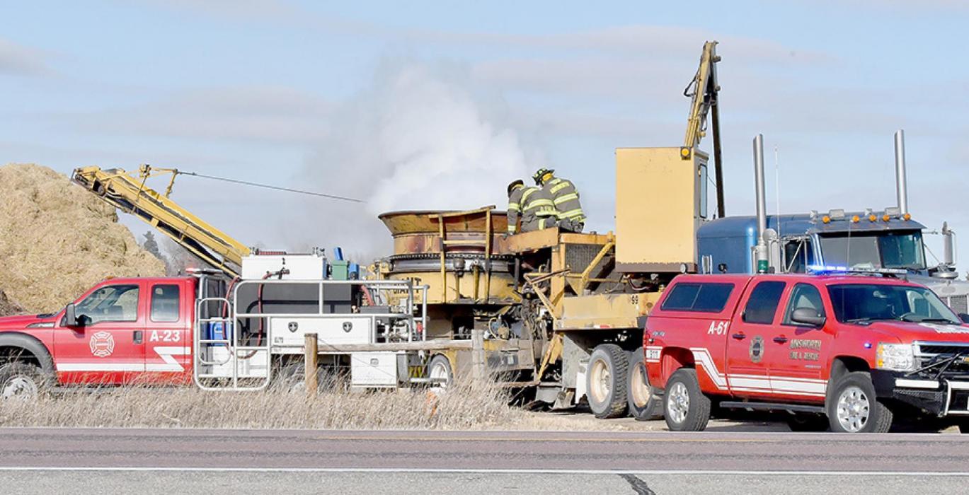 Firemen Called to Haygrinder East Fire West of Ainsworth