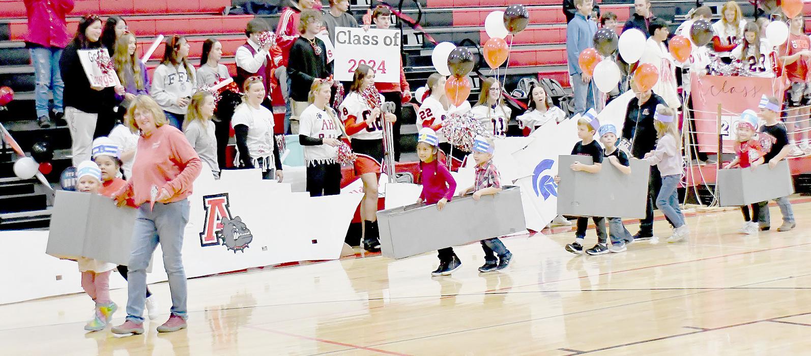 Rain, Wind and Cool Temperatures Moved AHS Homecoming Parade and Pep Rally Indoors