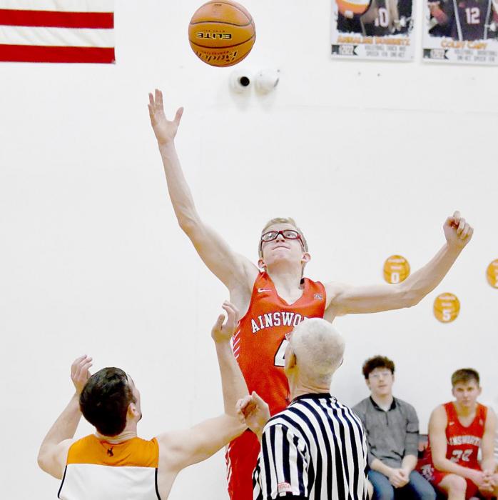 Senior Ben Barrow dominated the tip-off and went on to make eleven points, grab two rebounds, and steal and block the ball once each.