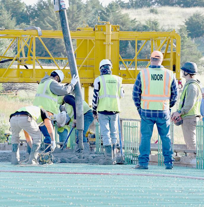 Bridge Deck Poured on the Sand Draw Bridge