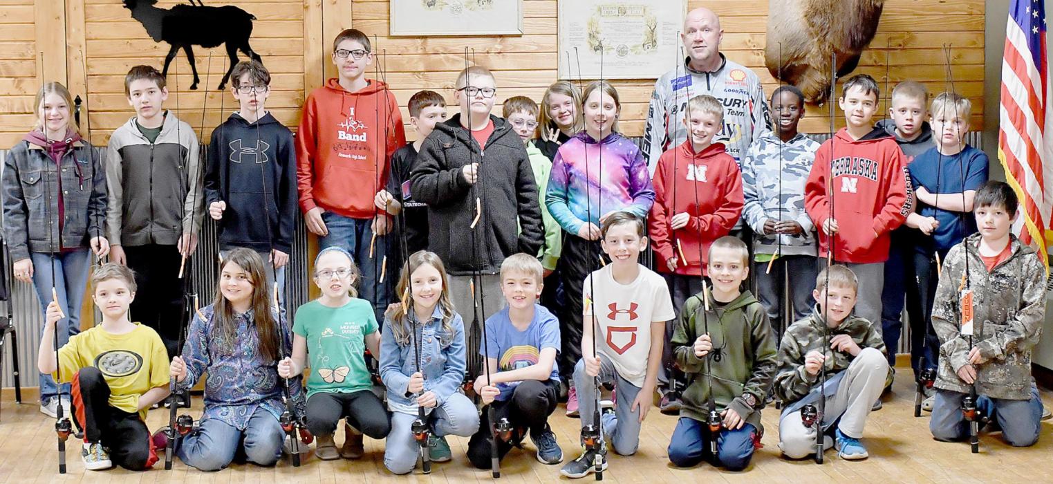 Twenty-three young people took part in the “School of with a new rod and reel along with a small box of tackle. Fish” on March 22nd. Each participant was presented