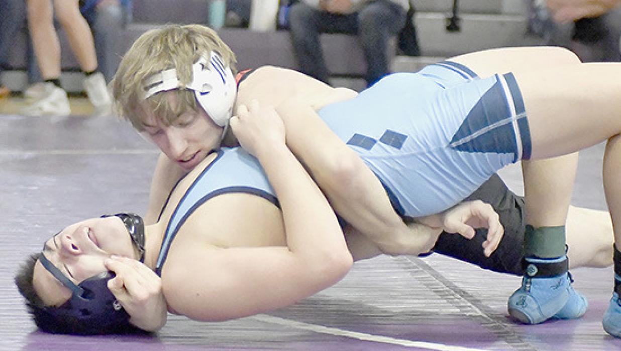 Jackson Irwin took third place at the Burwell Invitational in the 132 lb. weight class.
