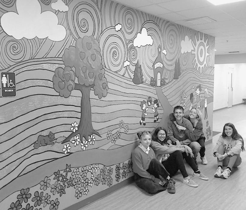 AHS Students Paint Murals on Shop and Ag Addition Walls