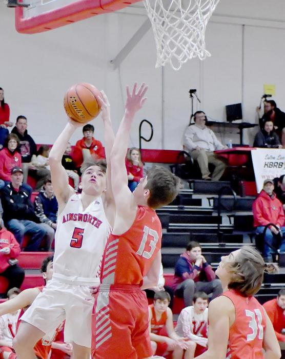 Traegan McNally scored 21 points against the Valentine Badgers in their opening game of the SWC Tournament.