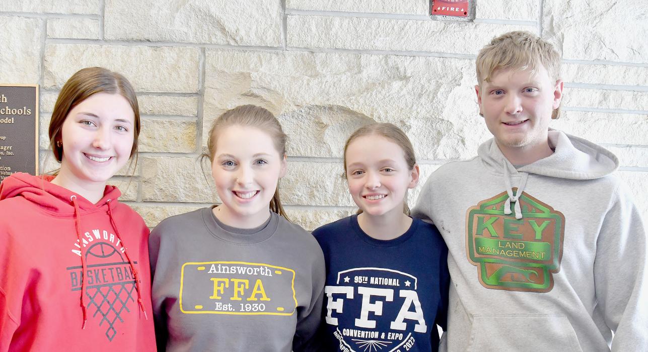 State Degrees: Lauren Ortner, Gracie Petty, Makenna Pierce and Colten Orton. Not pictured Jensen Williams and Tatum Nickless.