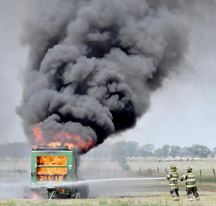 Ainsworth Fire Department Responds to Baler Fire