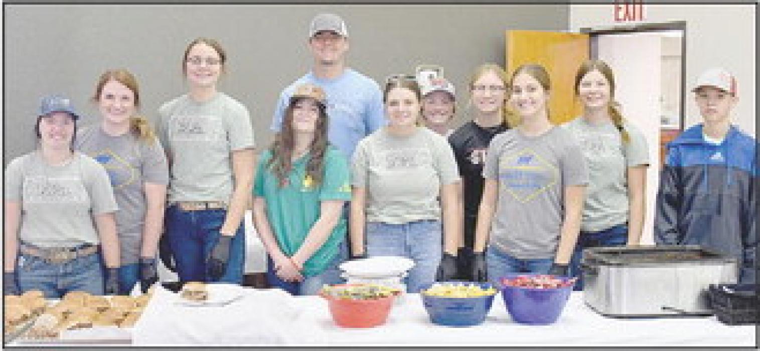 Members of the FFA Club at Ainsworth High School served the Free Barbecue Pork Meal on Saturday, September 2nd. The meal was sponsored by GJW, Sandills Elite Genetics and Ainsworth Feed Processing.