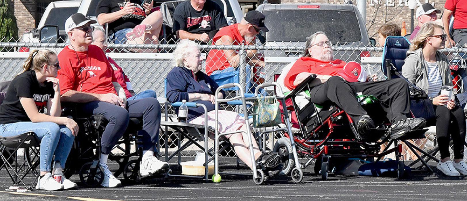Bulldog fans from the Sandhills Care Center were on hand to watch the Ainsworth Bulldogs defeat Elgin Public/Pope John 52-44.