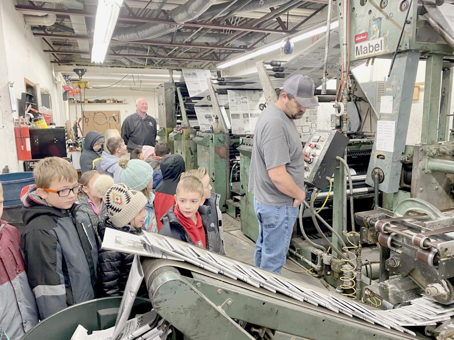 1st Graders from Lila McAndrew Learn the Ins and Outs of Printing the Ainsworth Star-Journal