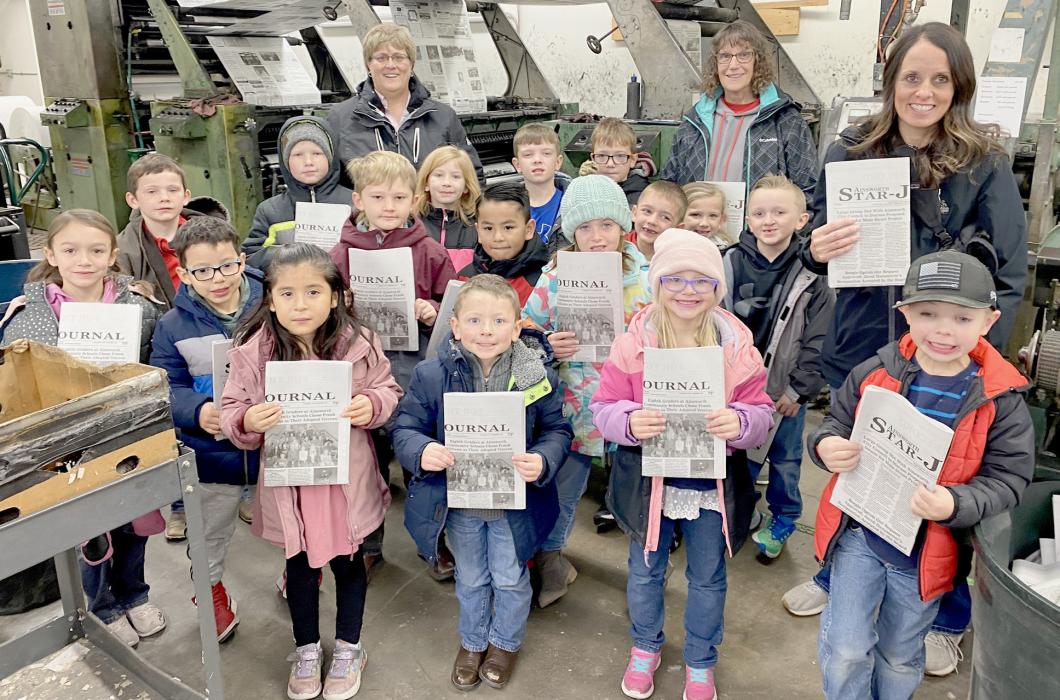 1st Graders from Lila McAndrew Learn the Ins and Outs of Printing the Ainsworth Star-Journal