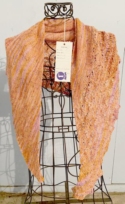 Best of Show was this shawl knitted by Laurel Appleman. This shawl can be entered at the 2023 Nebraska State Fair.