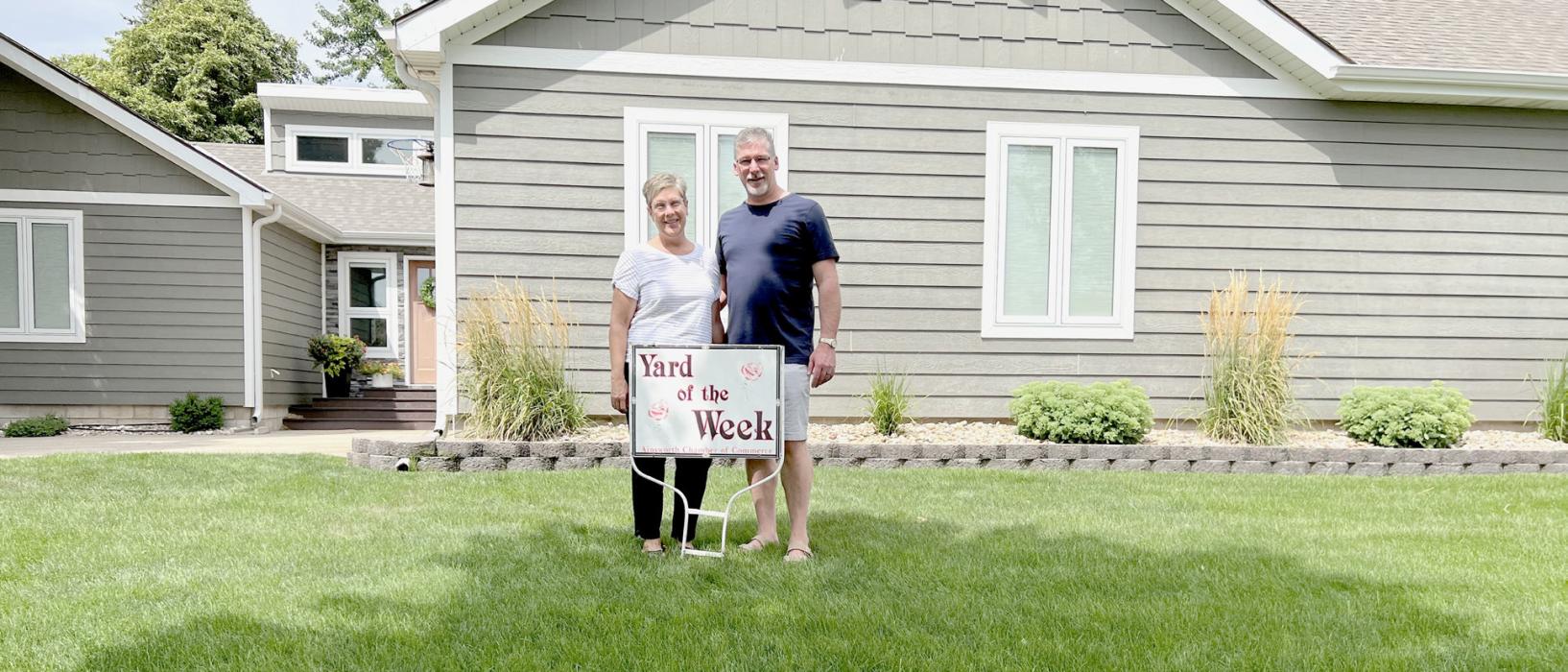 Jim and Deana Arens who live at 1144 E. 2nd Street were the recent recipients of the Yard of the Week honors. In their yard you will find hostas, feather reed grass, neon sedum and flame grass. There is a variety of assorted potted plants. Two Autumn Blaze Maples can be found in their front yard. If you have a yard you would like to nominate, contact the Chamber at 402-382-3537 or email them at ainsworthchamber@gmail.com or use Facebook Messenger. The next winner will be selected on Friday, August 12th.