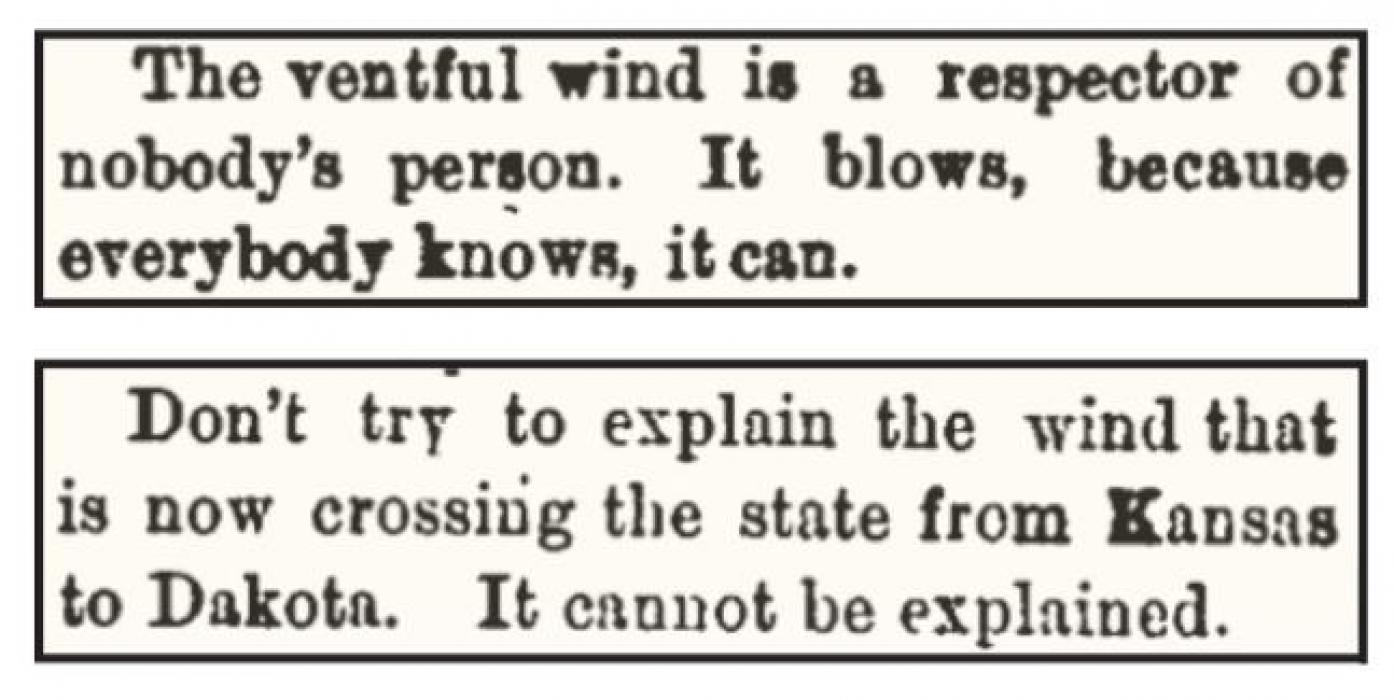 Ainsworth Fed Up with Nebraska Wind Since 1894