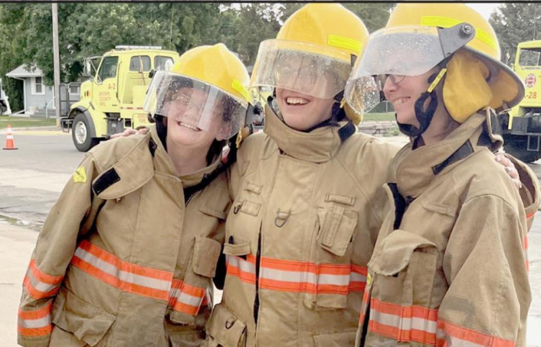 Some of the firemen’s wives participating from Sargent included (first photo- left to right) Jinger Larsen, Chandra Horky and Braylin Rudnick; (second photo - left to right) Shauna Rudnick, Kayla Nilson and Amanda Koch.