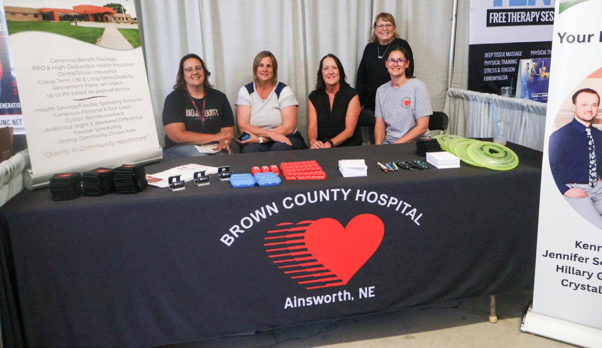 Brown County Hospital had a booth at the Expo held June 17-18 at the Rock County Fairgrounds in Bassett.