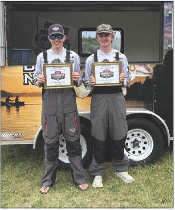 Tayson Stiehl (left) and Teigen Marbry (right) won the 2026 fishing competition and the pair will attend the national competition later this summer.