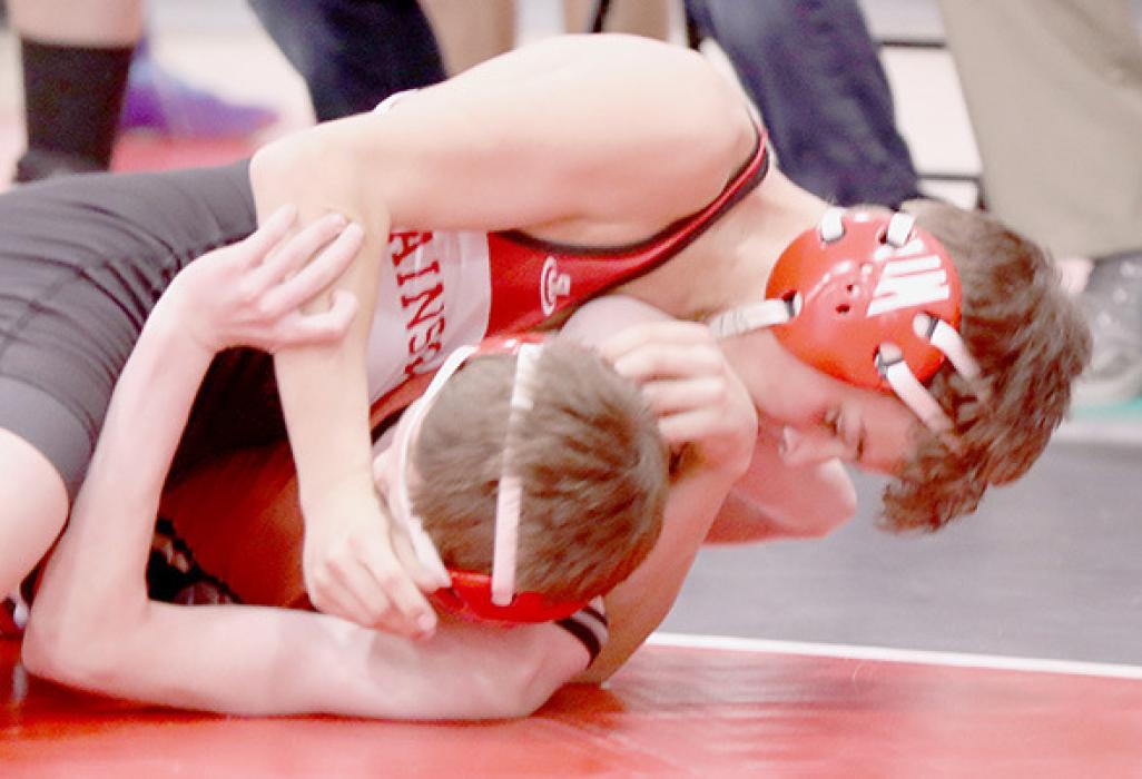 Kaden Evans placed second in the 113-JV lb. weight class at the Southwest Conference Wrestling Tournament.