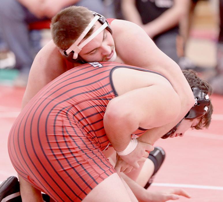 Christian Thompson competed in the 220 lb. weight class at the Southwest Conference Wrestling Tournament.