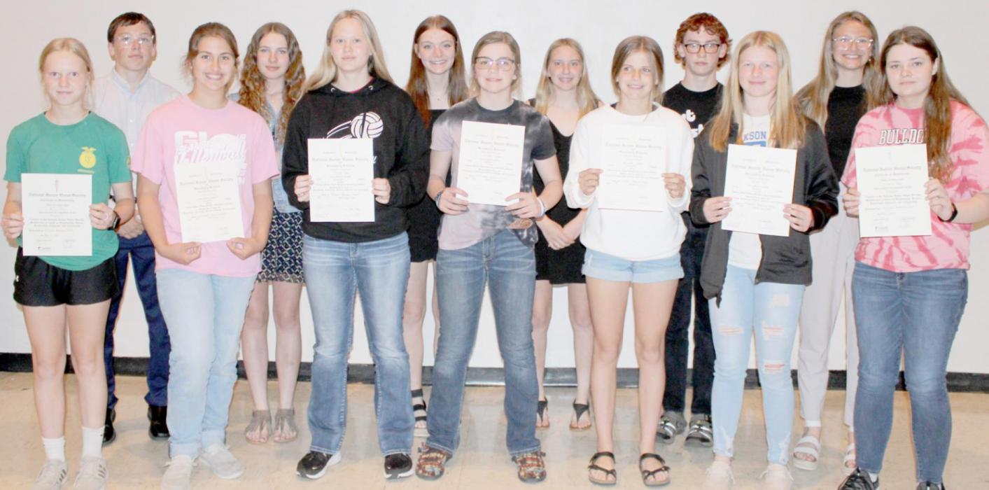 New Inductees to National Honor Society and National Junior Honor Society at AHS Ceremony