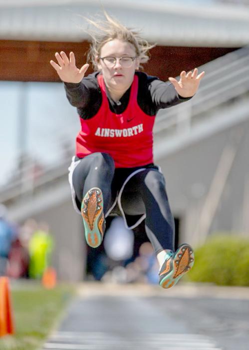 Gracyn Painter took first place in the Triple Jump and second place in the Long Jump at O’Neill.