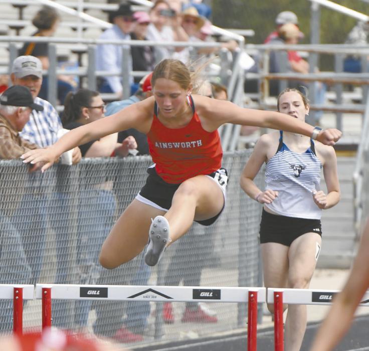 Senior Megan Jones competed in the 300-meter low hurdles at the Grag Gass Invite. She placed sixth in the event.