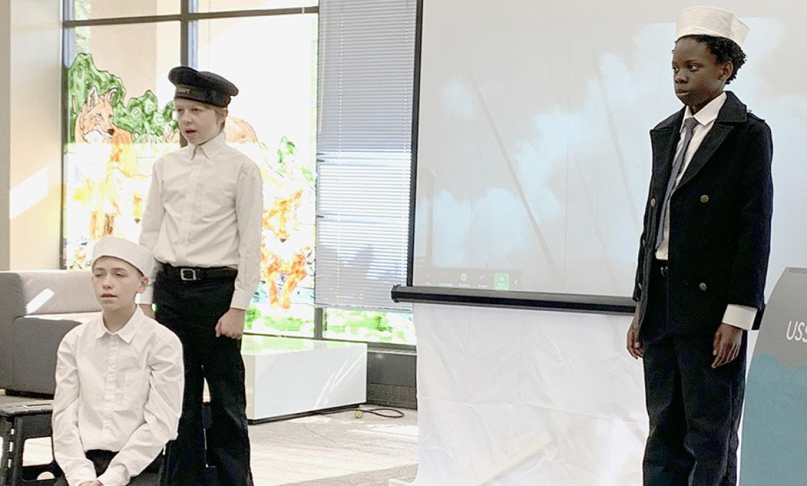 After taking first place at District’s in Kearney, the Middle School team of (Left to Right) Paul Denny, Max Hasenohr and Keith Munnu will compete in the national contest.