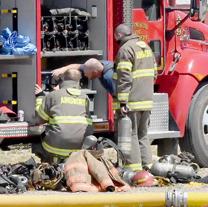 Area Fire Departments Burn House as Training Aid