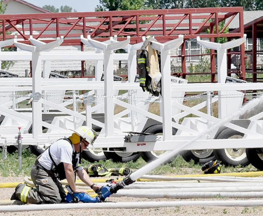 Area Fire Departments Burn House as Training Aid