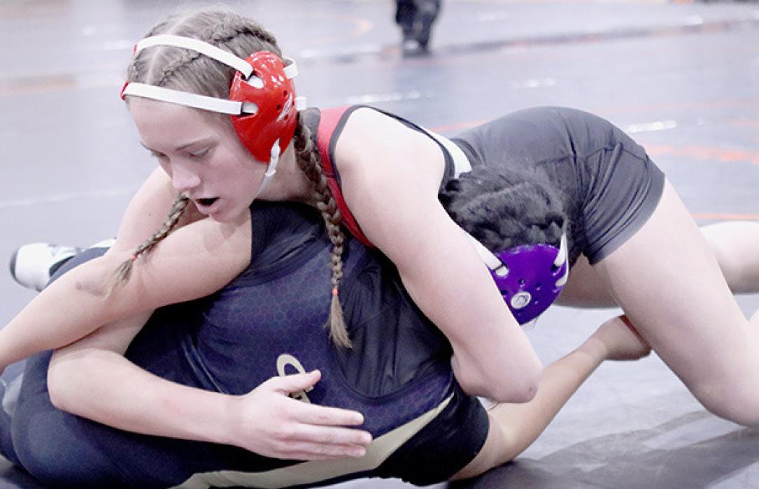 Megan Jones took fourth place in the 140 lb. weight class at the Higgins Invitational in Lexington.