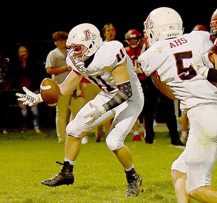 In his first game back after a five week suspension, Riggin Blumenstock recovered a fumble and ran it in for a touchdown and also had nine tackles