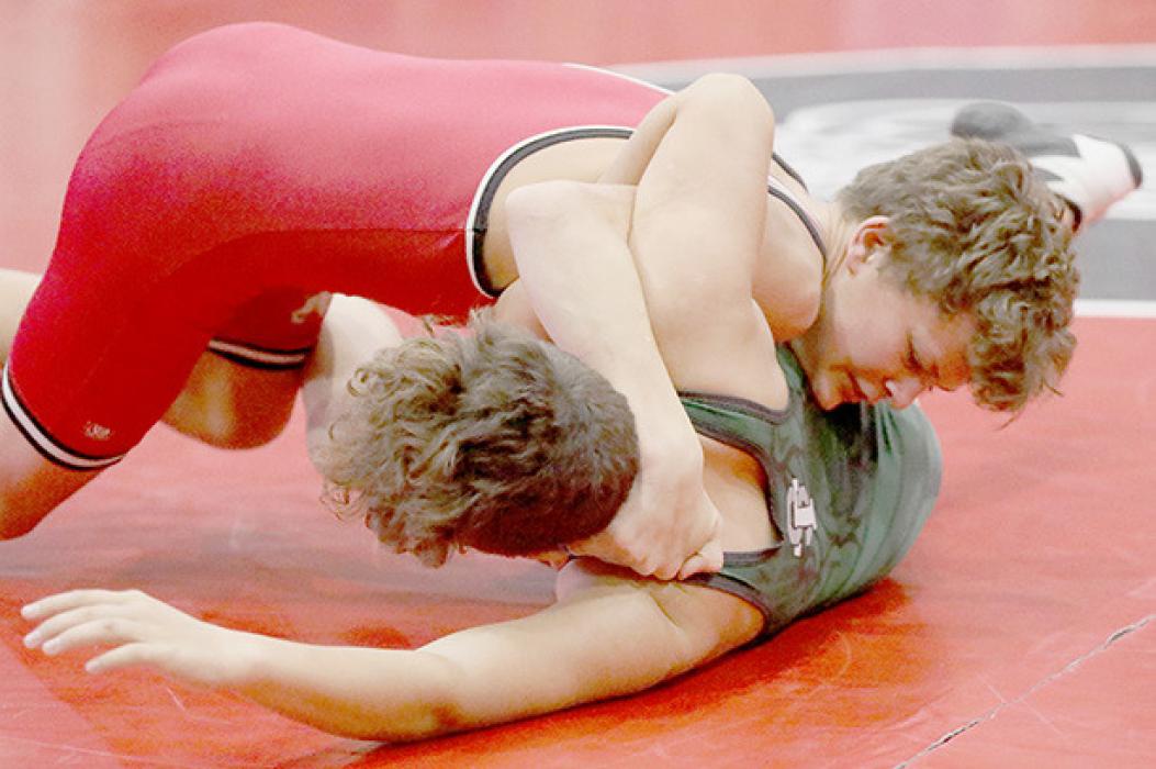 Zaine Evans, wrestling in the 110-121 pound weight class, took first place winning all three of his matches with pins.