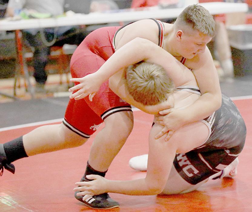 Carson Koch placed second in the 215-233 B weight class.