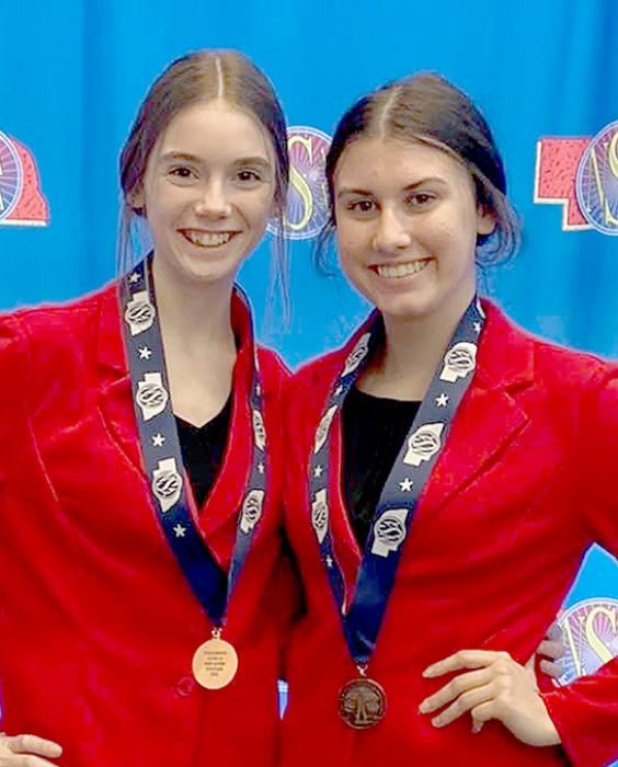 State Speech medalists in Duet Acting were Taylor Allen (Left) and Dakota Stutzman (Right).