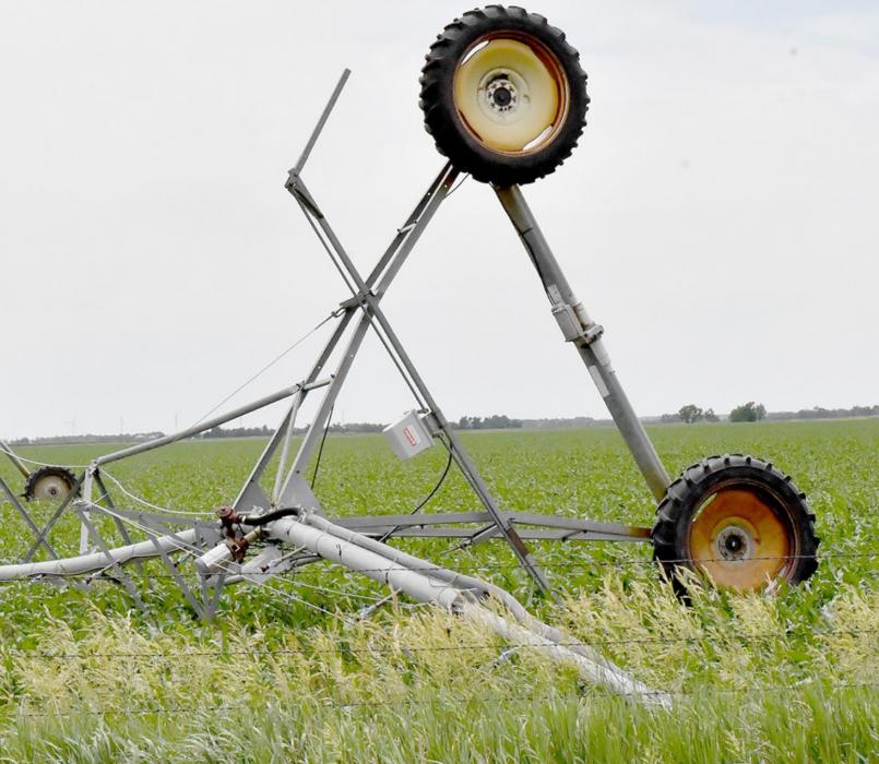 Storm Damages Area with High Winds and Hail