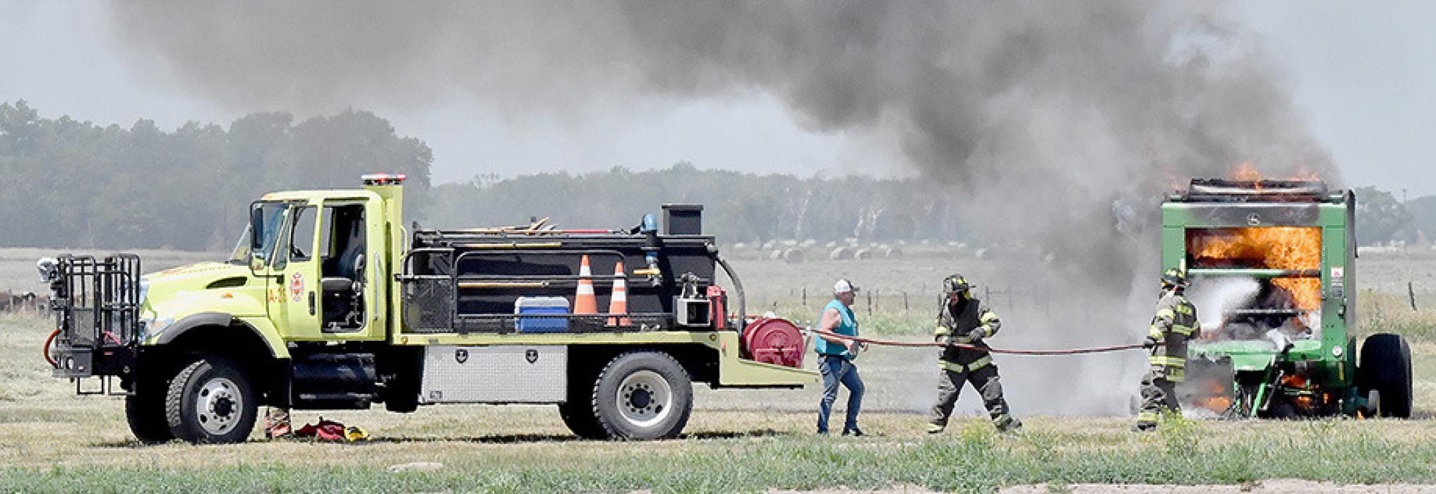 The Ainsworth Volunteer Fire Department responded to a baler fire southwest of Ainsworth. This was just one of many times volunteer firemen were called to help put out fires in Brown County.