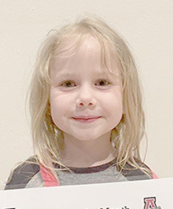 Kindergarten Isabelle Woodson She comes to school with a smile on her face and is ready to work hard! Isabelle tries hard when writing her numbers and has done a great job using the correct number formation. Isabelle has started reading at home each night and her reading skills are amazing! Keep working hard, Isabelle!