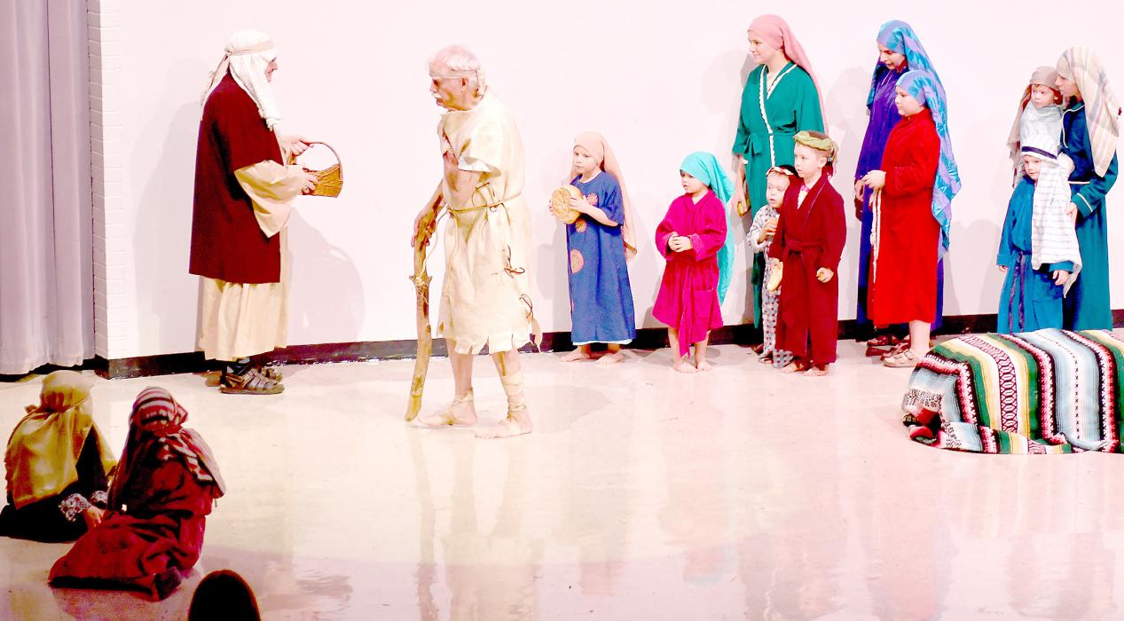 The Crowd - members of the Ainsworth Women’s Club, Merchant - Pastor Russell Thayer, boys playing in the sand - Eli Beel and Blake Winters and the Beggar - Dr. Mel Campbell, all took part in this year’s pageant.