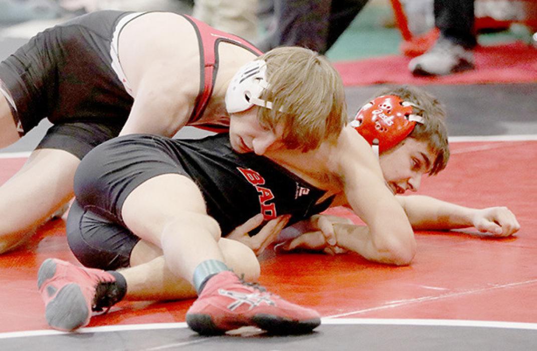 Jackson Irwin wrestled in the 132 lb. weight class at the Ainsworth Invitational.