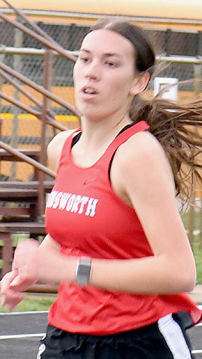 Katherine Kerrigan won the 3200 Meter for Ainsworth.