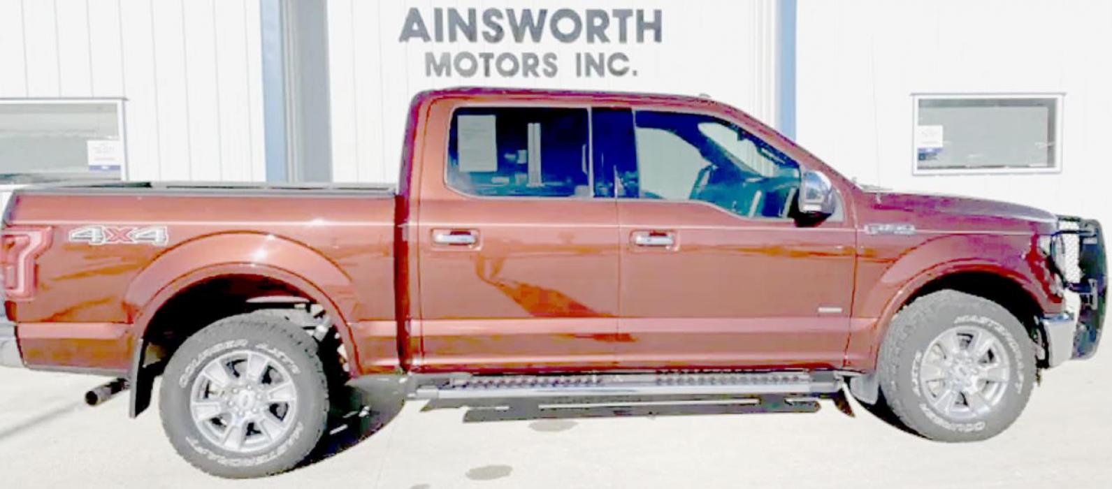 This 2016 Ford F-150 pickup was stolen from the Ainsworth Motors lot on Christmas Day in broad daylight. After several days of police investigations, the pickup was recovered in Blackfoot, ID on Tuesday, December 28, 2021 when the suspects were apprehended in a traffic stop.