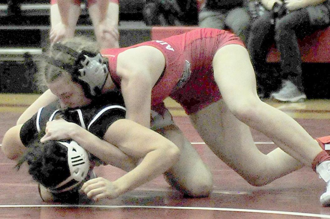 Jolyn Pozehl won her three matches to take first place in the 114 lb. weight class at the Ord Invitational.