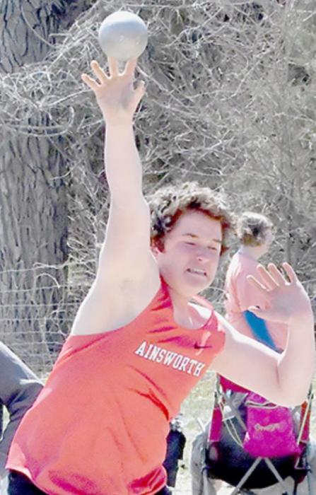 Cole Swanson had a personal best of 31’ 09” in the Shot Put at West Holt.
