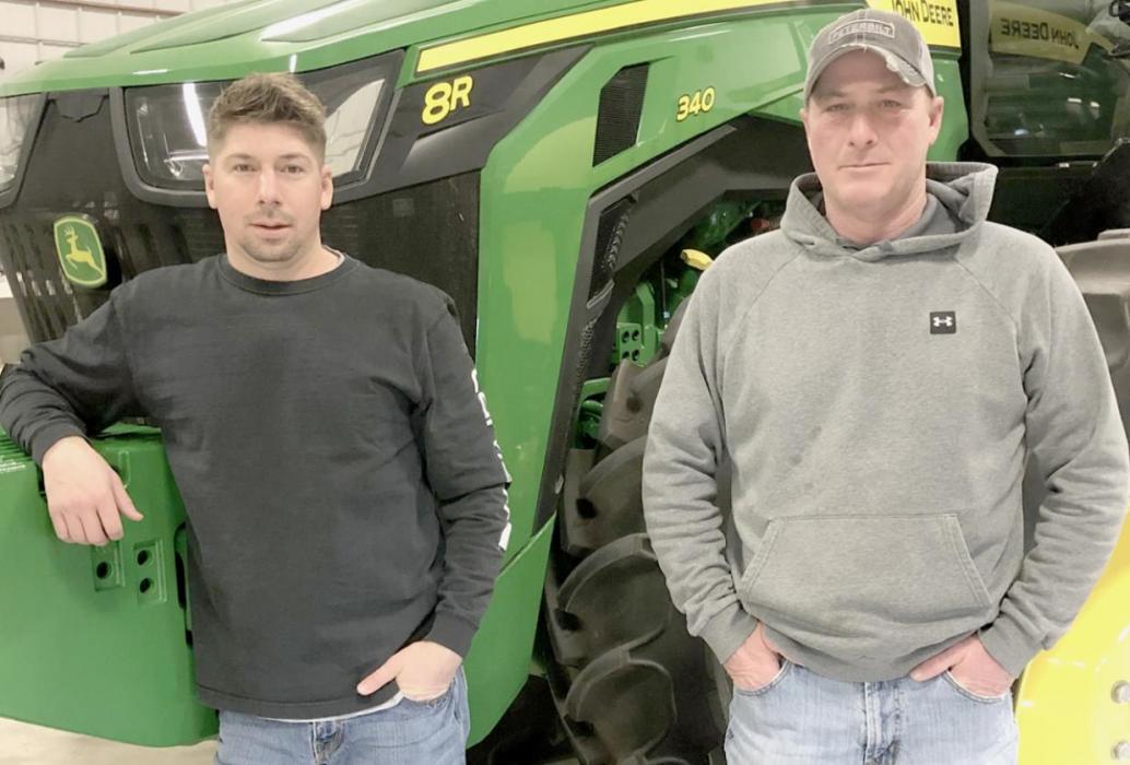 (Left to Right): Will and Brian Arens, who both farm with Arens Bros. Farming, are pictured above.