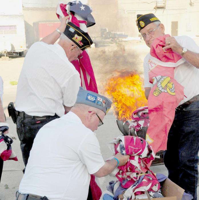 Unserviceable Flags Ceremony Performed on June 14th by Legion