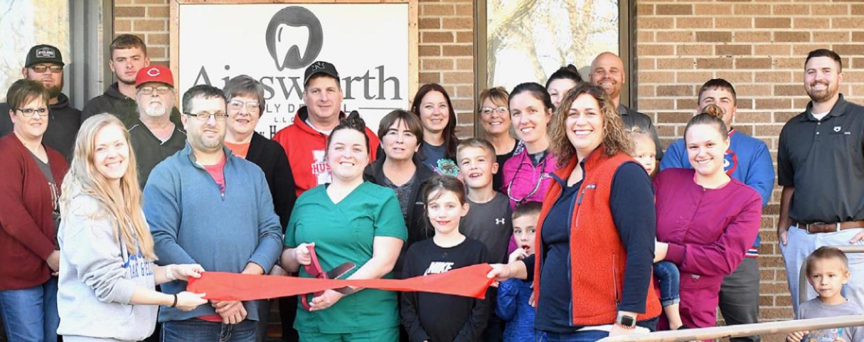 A ribbon cutting was held on November 4th for Ainsworth Family Dental. Owner Dr. McKenzie Owen, DDS, who has been the dentist at Ainsworth Dental Clinic since September 2018, purchased the practice in August of this year and changed the name to Ainsworth Family Dental.