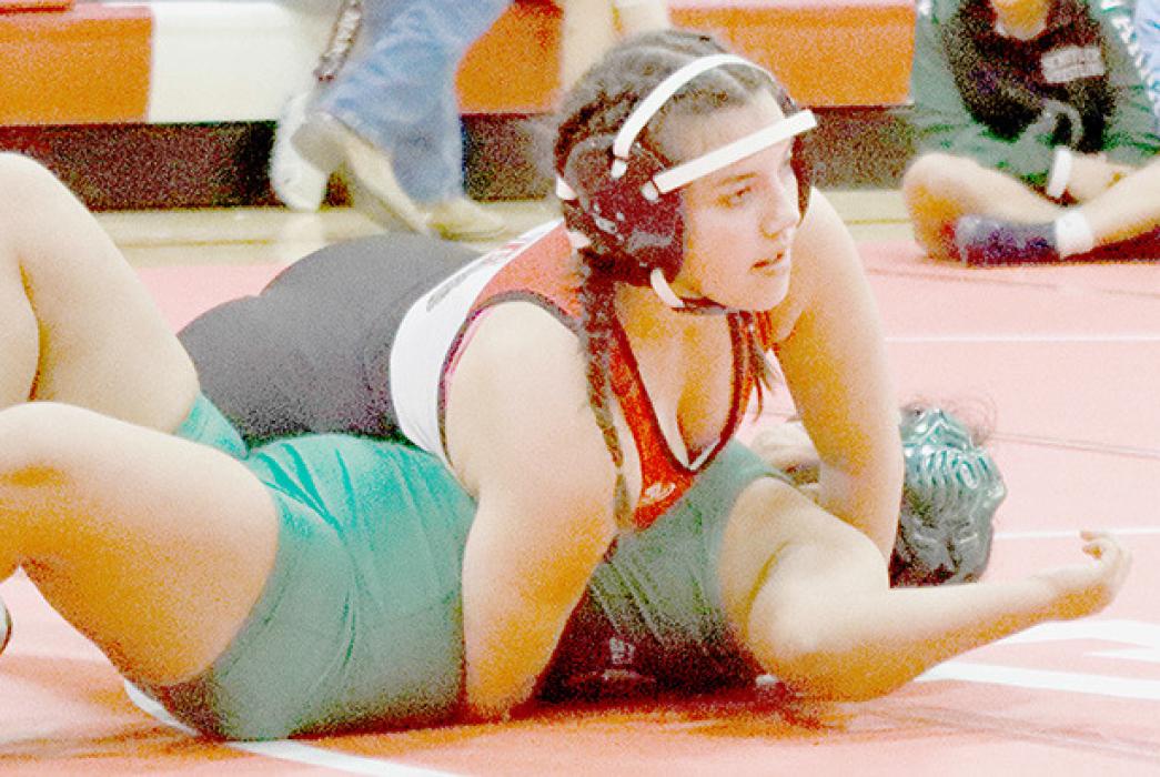 Braelyn Rudnick pinned Ashley Musso of Schuyler in her first match and went on to place fourth in the 145 lb. weight class.